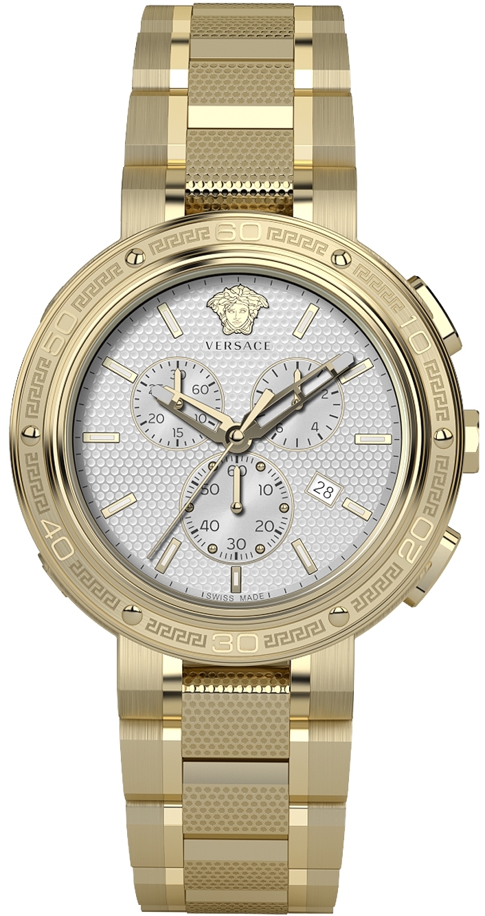 Versace Herrklocka VE2H00621 V Extreme Vit/Gulguldtonat stål Ø46 mm - Versace