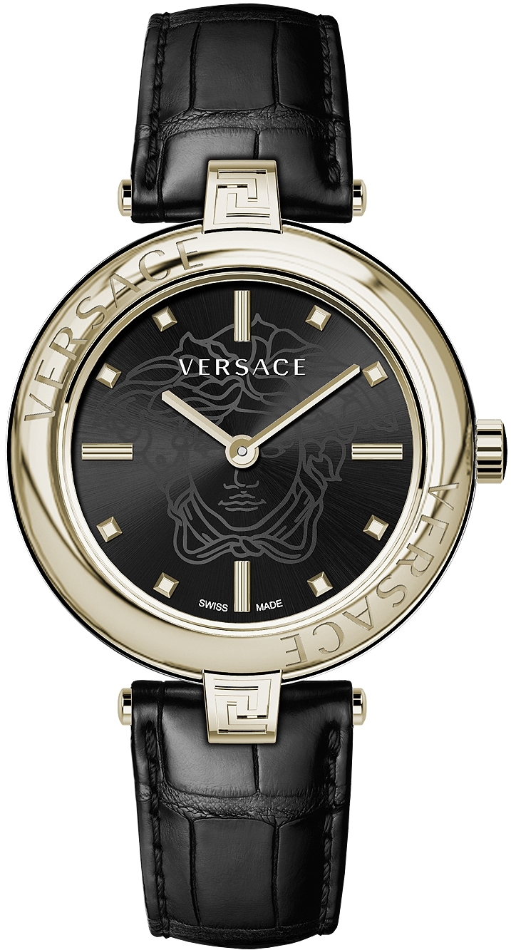 Versace Damklocka VE2J00421 Lady Svart/Läder Ø38 mm - Versace
