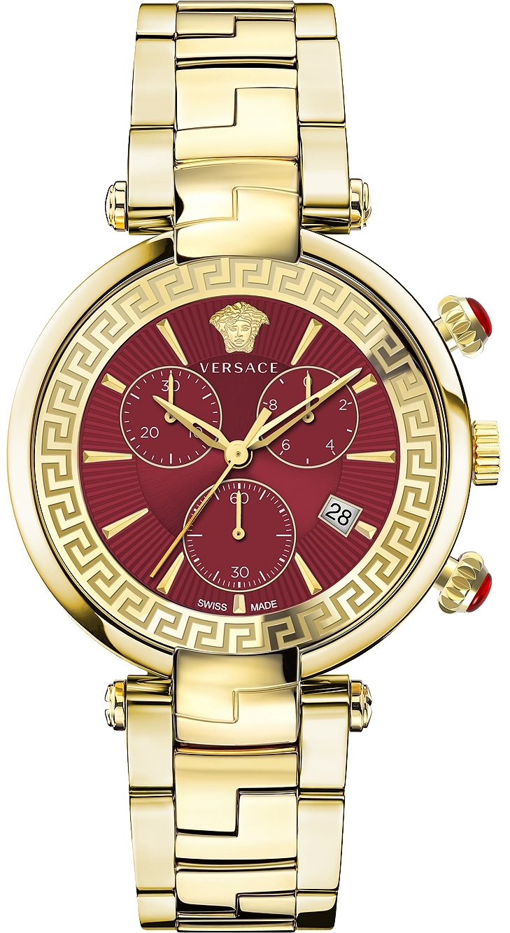 Versace Herrklocka VE2M00721 Revive Röd/Gulguldtonat stål Ø41 mm - Versace