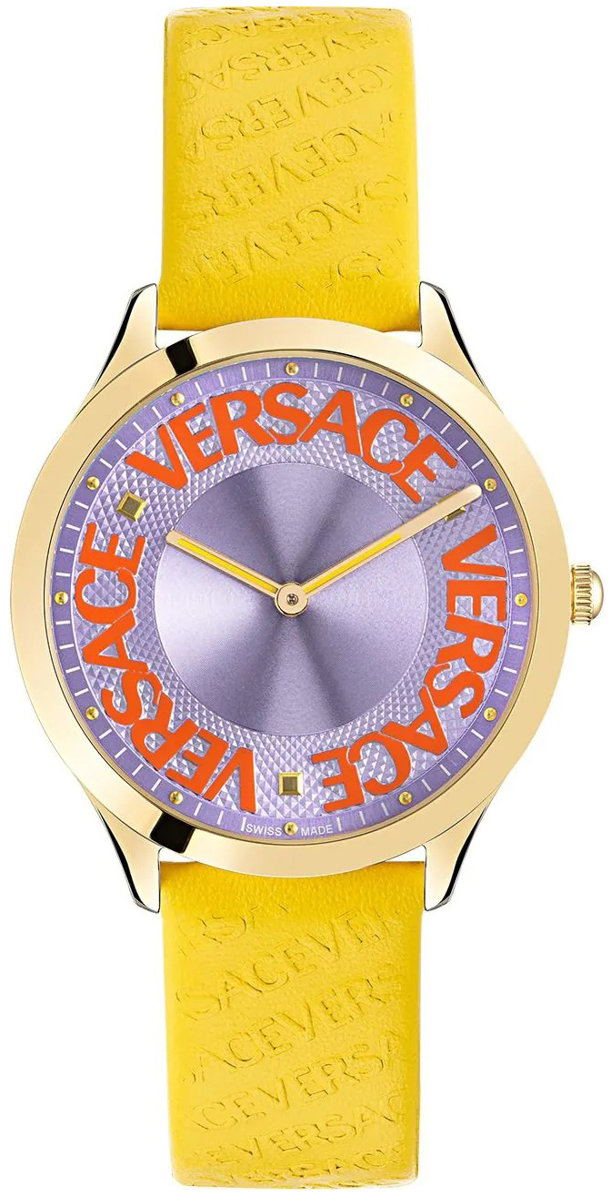 Versace Damklocka VE2O00822 Halo Lila/Läder Ø38 mm
