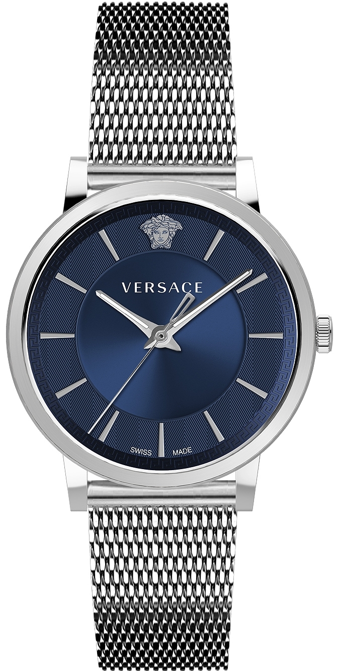 Versace Herrklocka VE5A00520 V Circle Blå/Stål Ø42 mm - Versace