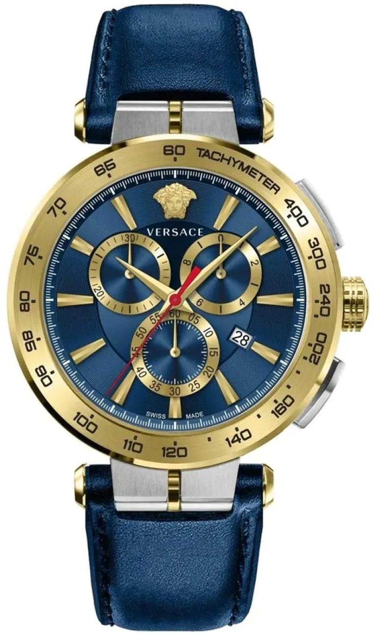Versace Herrklocka VE6CA0223 Aion Blå/Läder Ø45 mm - Versace