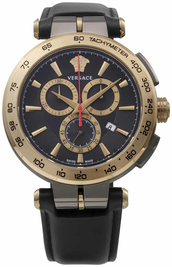 Versace Herrklocka VE6CA0323 Aion Svart/Läder Ø45 mm - Versace