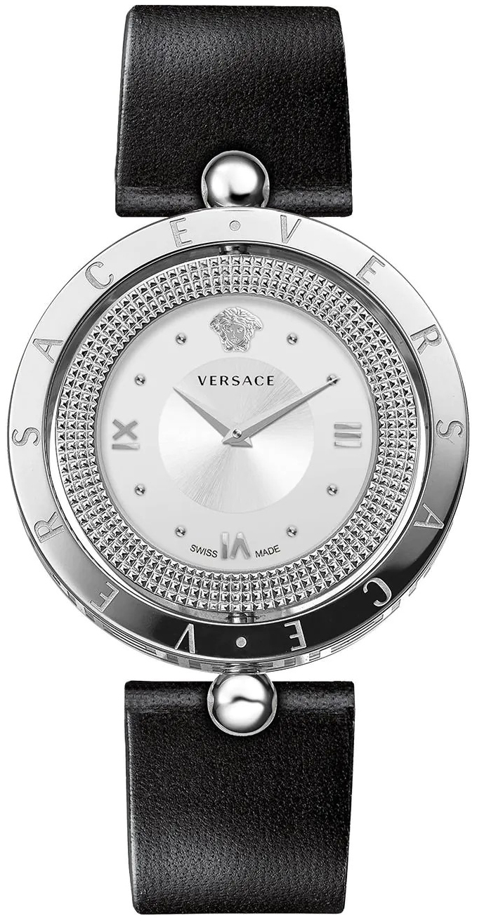 Versace Damklocka VE7901023 Eon Silverfärgad/Läder Ø34 mm
