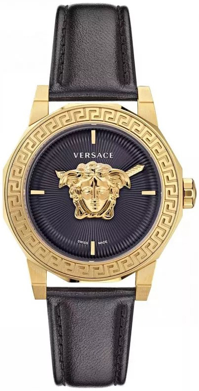 Versace Damklocka VE7B00223 Medusa Svart/Läder Ø38 mm - Versace