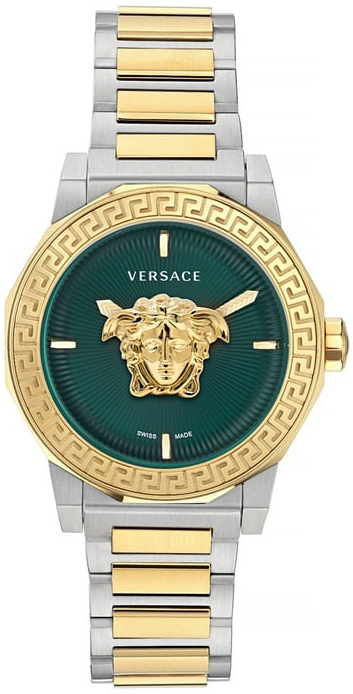 Versace Damklocka VE7B00323 Medusa Grön/Gulguldtonat stål Ø38 mm - Versace