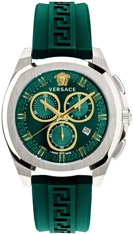 Versace Herrklocka VE7CA0223 Chrono Grön/Gummi - Versace