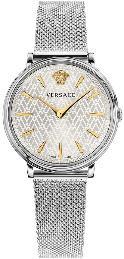 Versace Damklocka VE8100519 V Circle Silverfärgad/Stål Ø38 mm - Versace