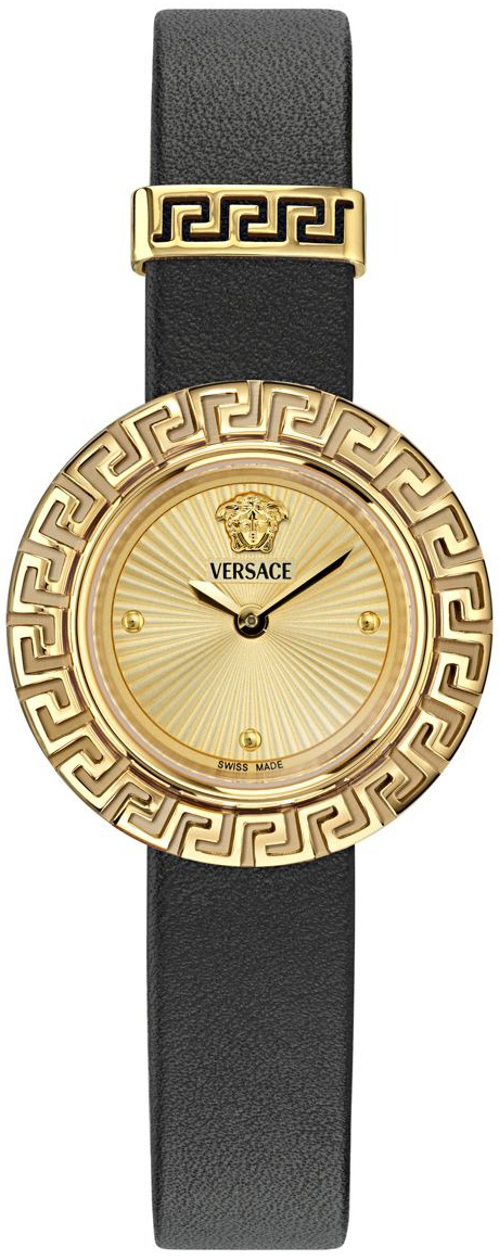 Versace Damklocka VE8C00224 Greca Guld/Läder Ø28 mm - Versace