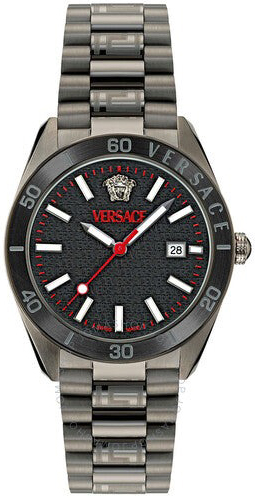 Versace Herrklocka VE8E00724 V Dome Svart/Stål Ø42 mm - Versace
