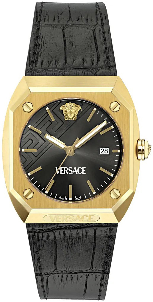 Versace Herrklocka VE8F00224 Active & Tech Svart/Läder - Versace