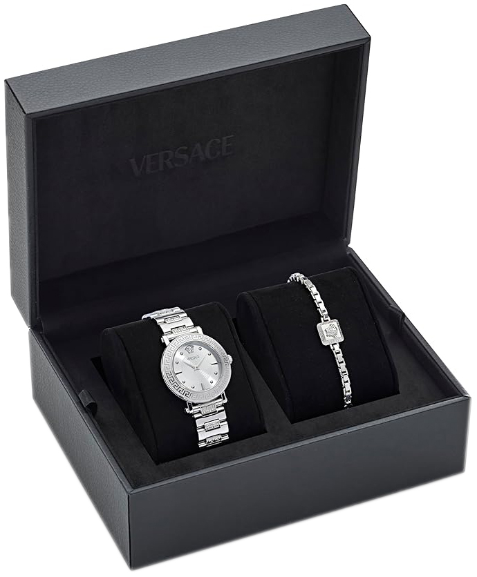 Versace Damklocka VE9C00324 Greca Silverfärgad/Stål Ø35 mm - Versace