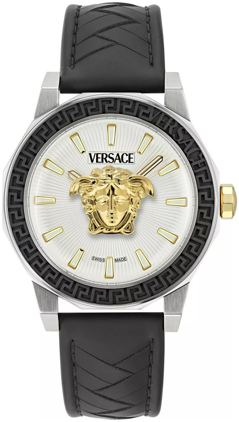 Versace Herrklocka VE9I00124 Medusa Silverfärgad/Läder Ø43 mm - Versace