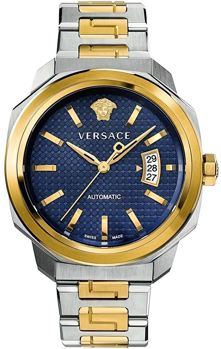 Versace Herrklocka VEAG00222 Dylos Automatic Blå/Guldtonat stål - Versace