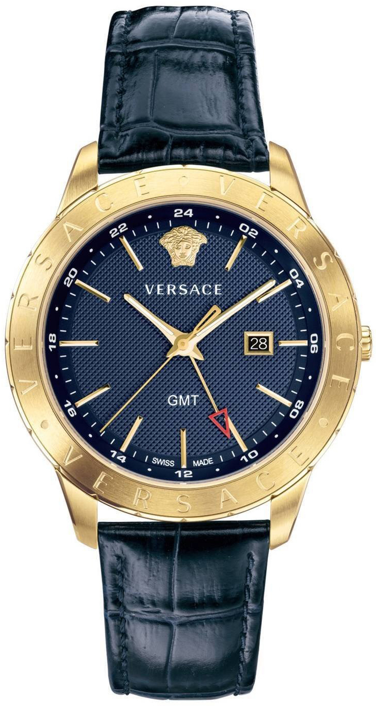 Versace Herrklocka VEBK00318 Univers Blå/Läder Ø43 mm - Versace