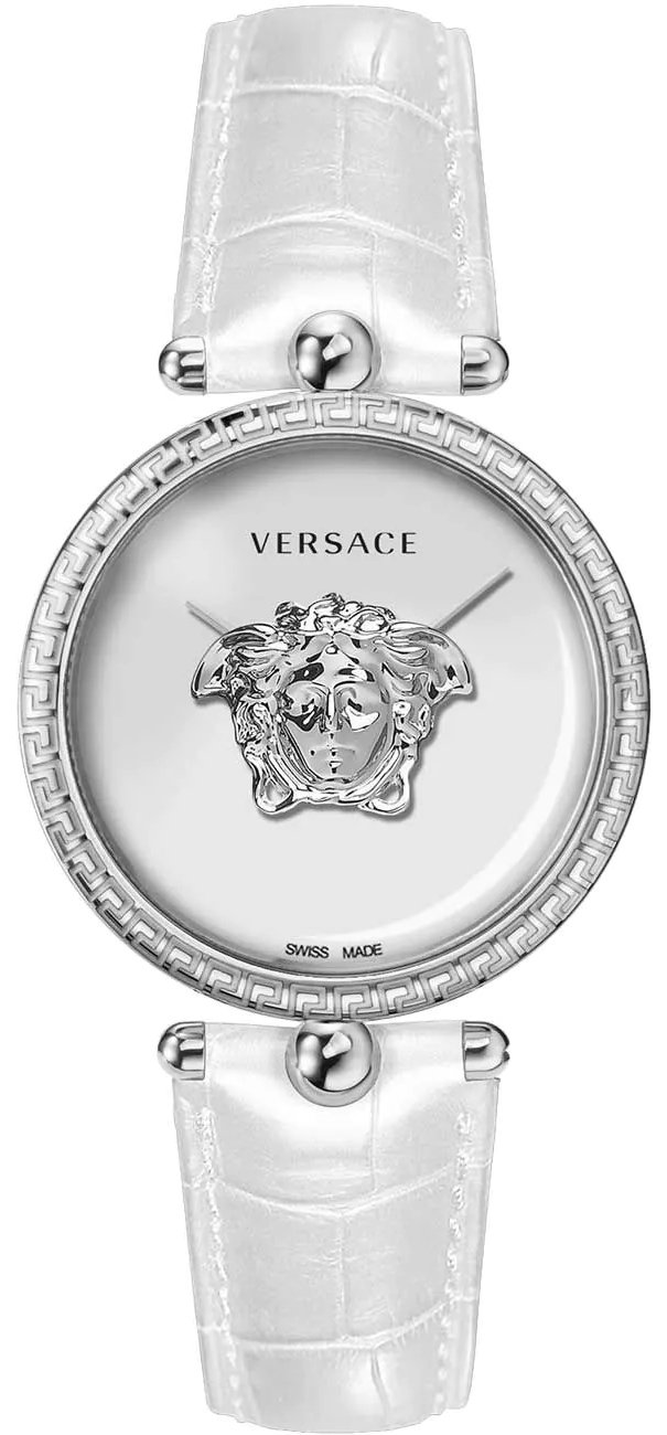 Versace Damklocka VECO02322 Palazzo Vit/Läder Ø39 mm - Versace
