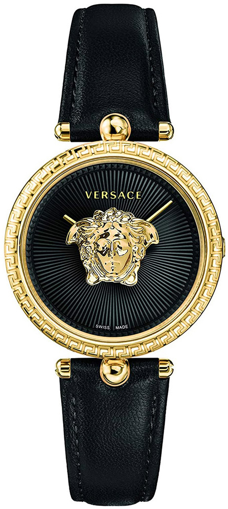 Versace Damklocka VECQ00118 Palazzo Empire Svart/Gulguldtonat stål - Versace