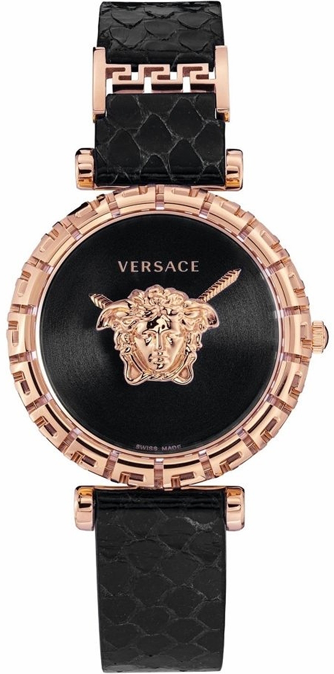 Versace Damklocka VEDV00719 Palazzo Svart/Läder Ø37 mm - Versace
