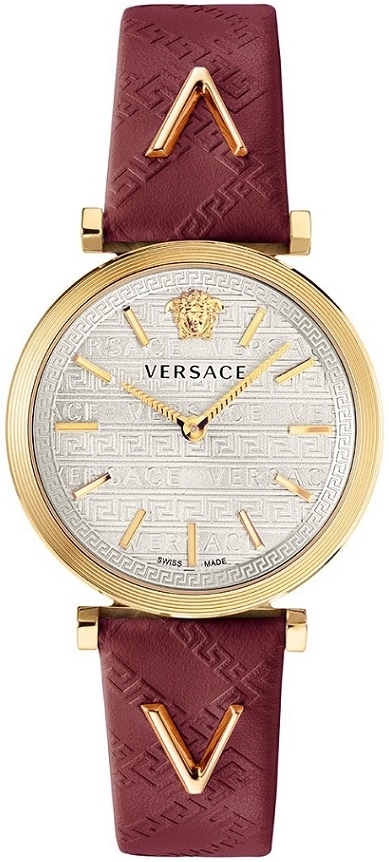 Versace Damklocka VELS00519 V Twist Silverfärgad/Läder Ø37 mm - Versace