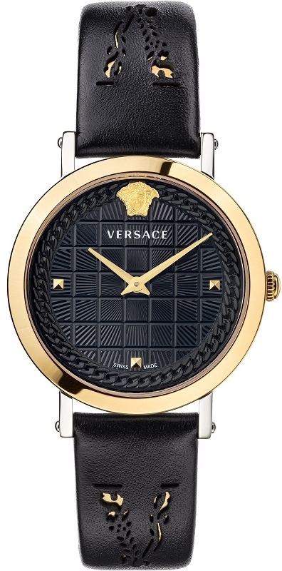 Versace Damklocka VELV00120 Medusa Chain Svart/Läder Ø38 mm - Versace