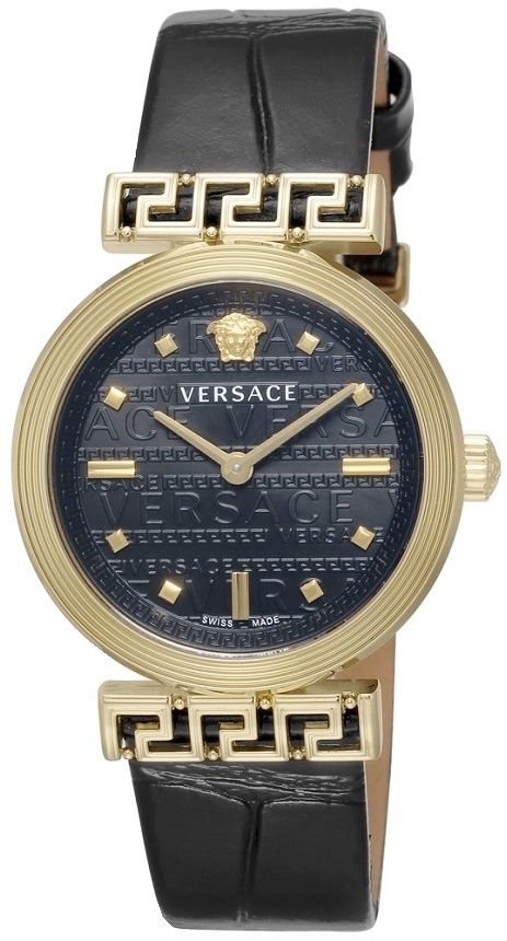 Versace Damklocka VELW01122 Meander Svart/Läder Ø34 mm - Versace