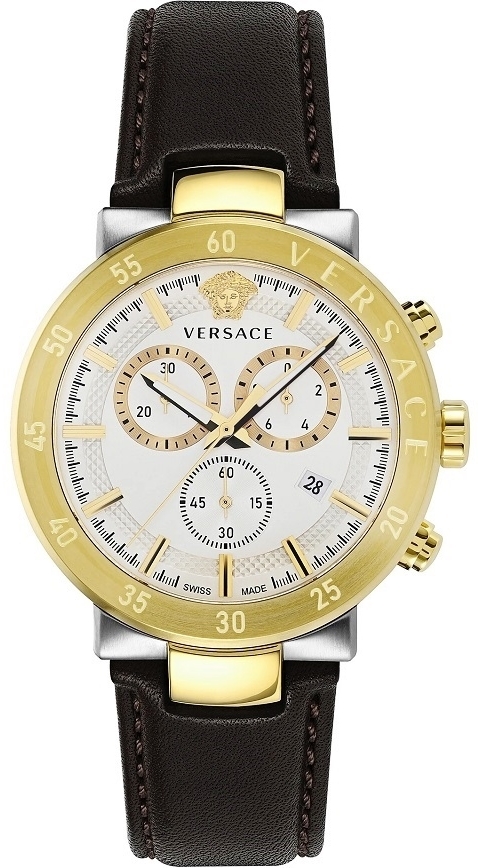 Versace Herrklocka VEPY00220 Urban Mystique Guldtonad/Läder Ø43 mm - Versace