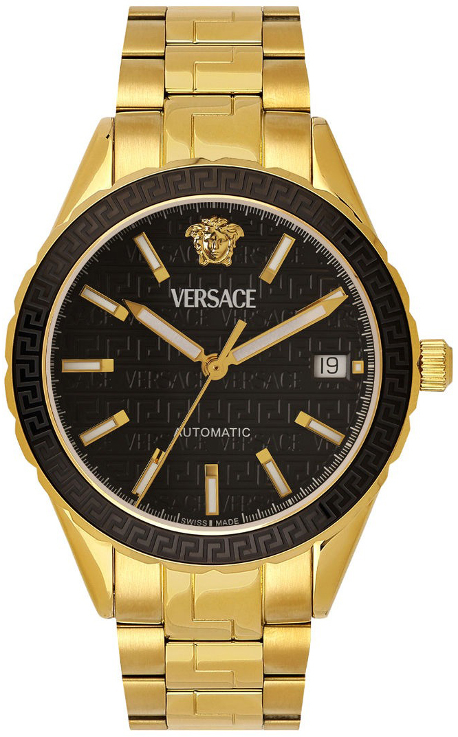 Versace Herrklocka VEQCA0624 Hellenyium Svart/Gulguldtonat stål Ø42 - Versace