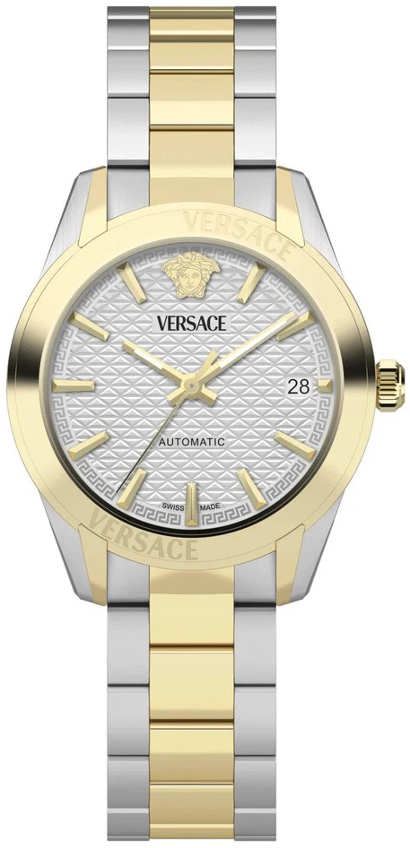 Versace Damklocka VESCA0424 Greca Vit/Gulguldtonat stål Ø35 mm - Versace
