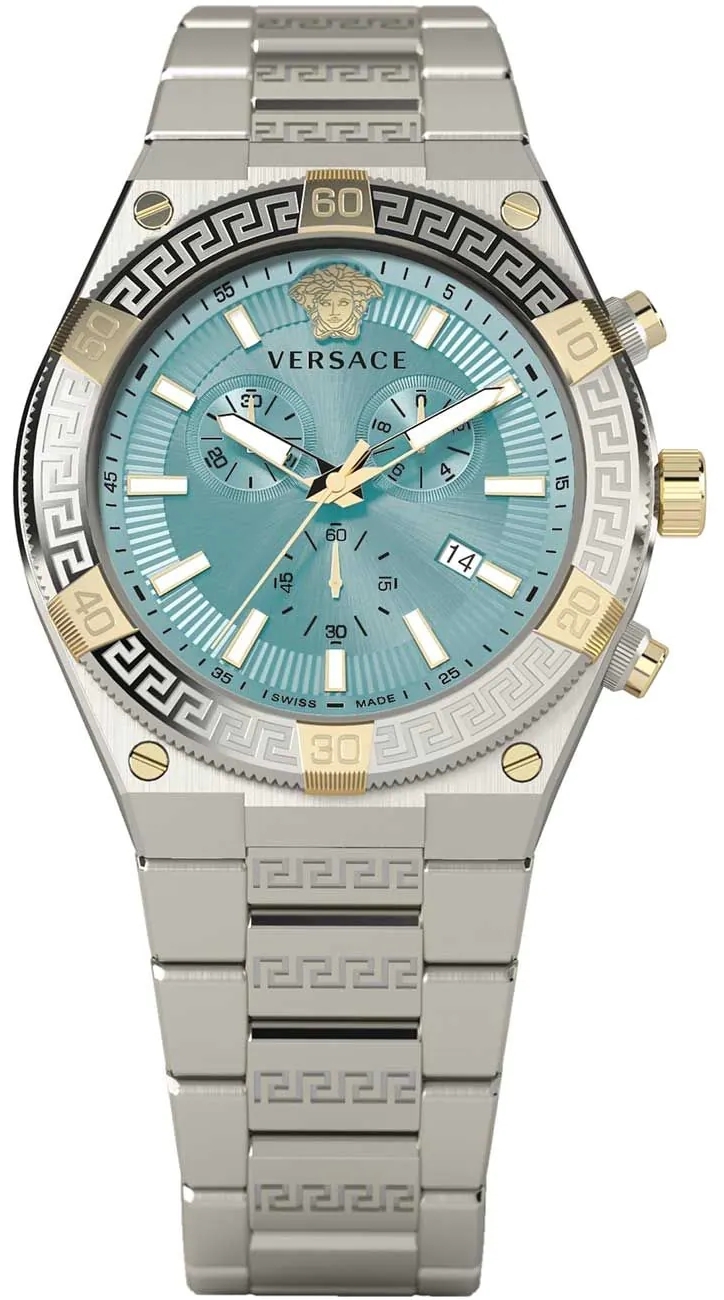 Versace Herrklocka VESO01223 Sport Greca Blå/Stål Ø46 mm - Versace