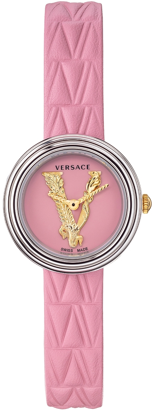 Versace Damklocka VET301021 V Virtus Rosa/Läder Ø28 mm - Versace