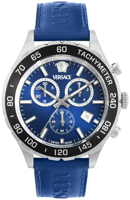 Versace Herrklocka VETCA0124 Hellen Blå/Läder Ø43 mm - Versace