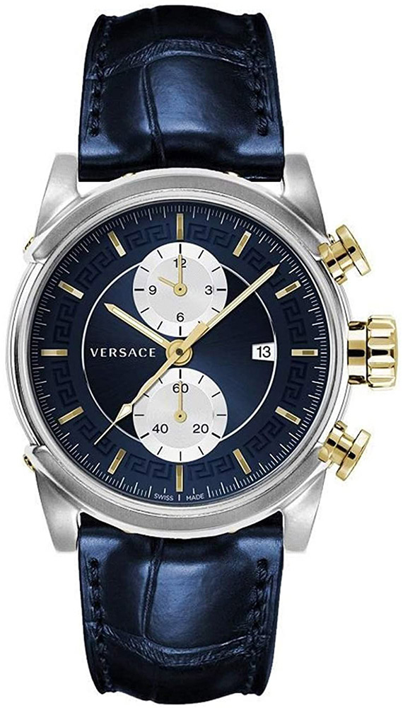 Versace Herrklocka VEV400219 Urban Blå/Läder Ø44 mm - Versace