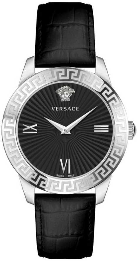 Versace Damklocka VEVC00821 Greca Svart/Läder Ø38 mm - Versace