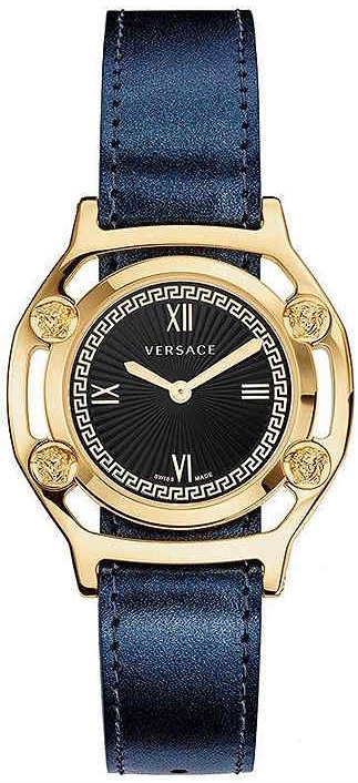 Versace Damklocka VEVF00820 Medusa Svart/Läder Ø36 mm - Versace