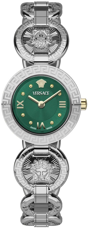 Versace Damklocka VEWCA0224 Greca Grön/Stål Ø28 mm - Versace