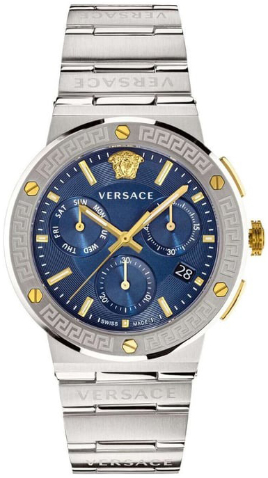 Versace Herrklocka VEZ900221 Greca Blå/Stål Ø43 mm - Versace