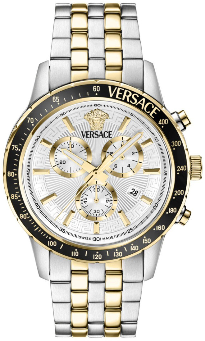Versace Herrklocka VEZCA0624 Sport Silverfärgad/Gulguldtonat stål - Versace