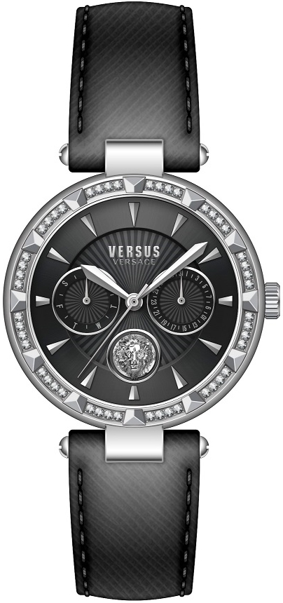 Versus by Versace Damklocka VSPOS3321 Sertie N Crystal Svart/Läder - Versus by Versace