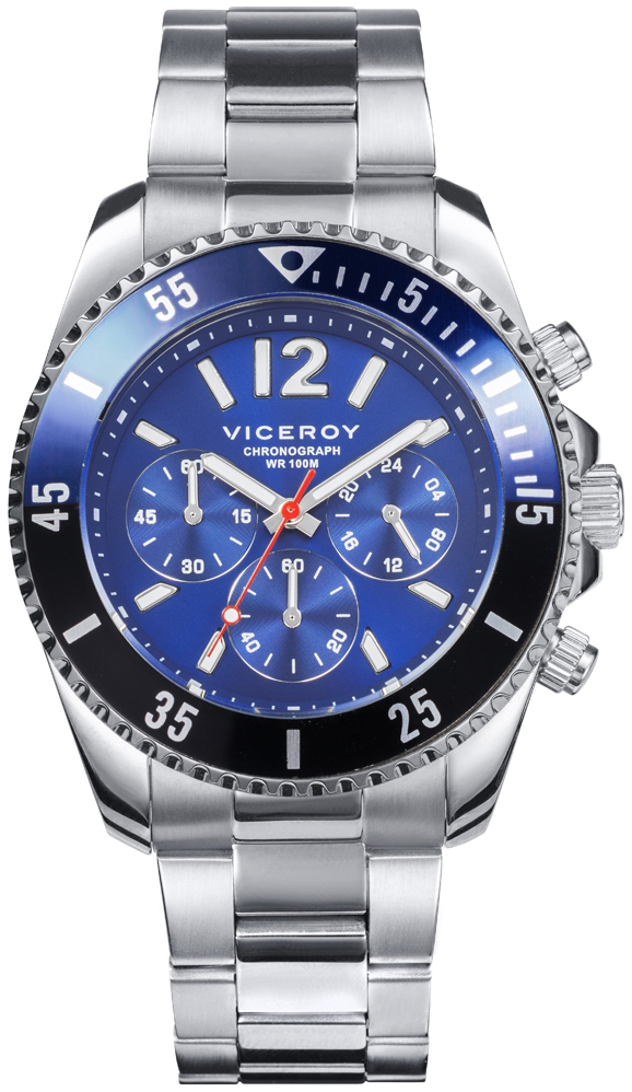 Viceroy Herrklocka 401225-35 Classic Blå/Stål Ø43 mm - Viceroy