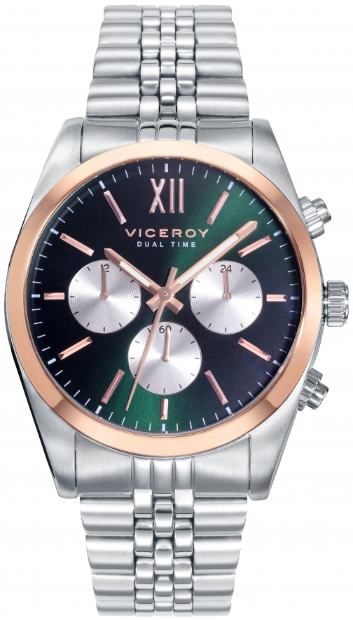 Viceroy Herrklocka 42423-63 Classic Grön/Stål Ø41 mm - Viceroy