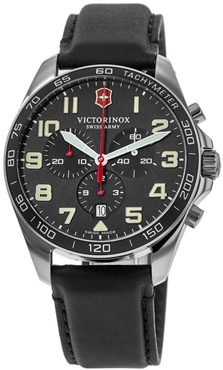 Victorinox Herrklocka 241852 Svart/Läder Ø42 mm - Victorinox