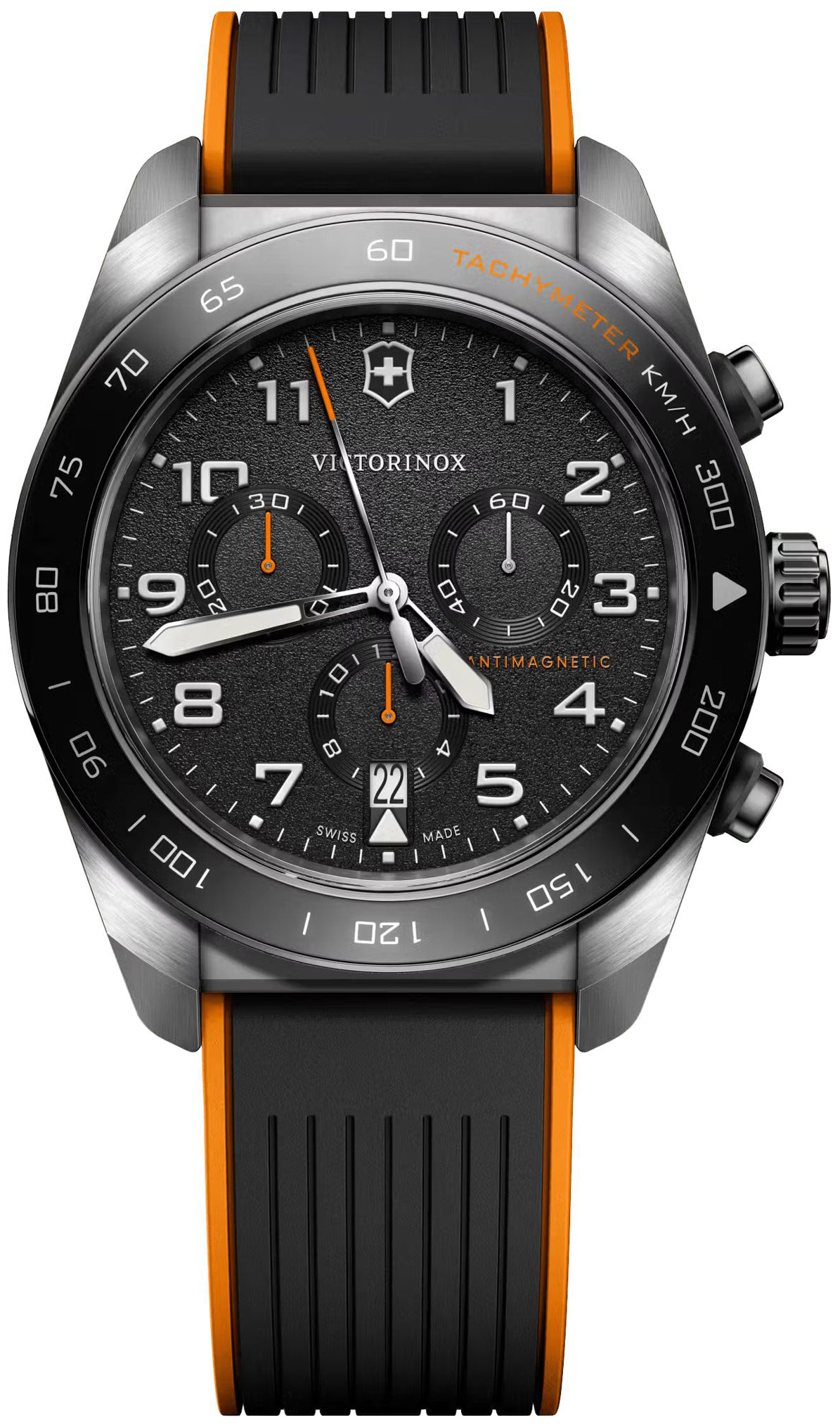 Victorinox Herrklocka 242050 Swiss Army Svart/Gummi Ø42 mm