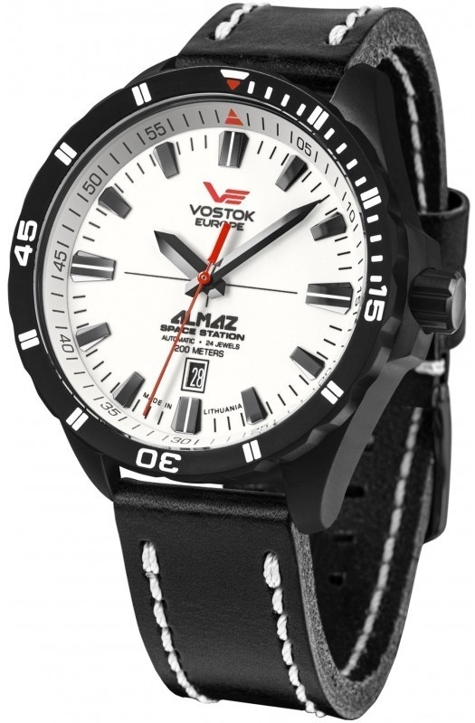 Vostok Europe Herrklocka NH35A-320C680Le Almaz Vit/Läder Ø47 mm - Vostok Europe