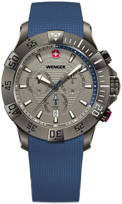 Wenger Herrklocka 01.0643.126 Seaforce Grå/Gummi Ø43 mm