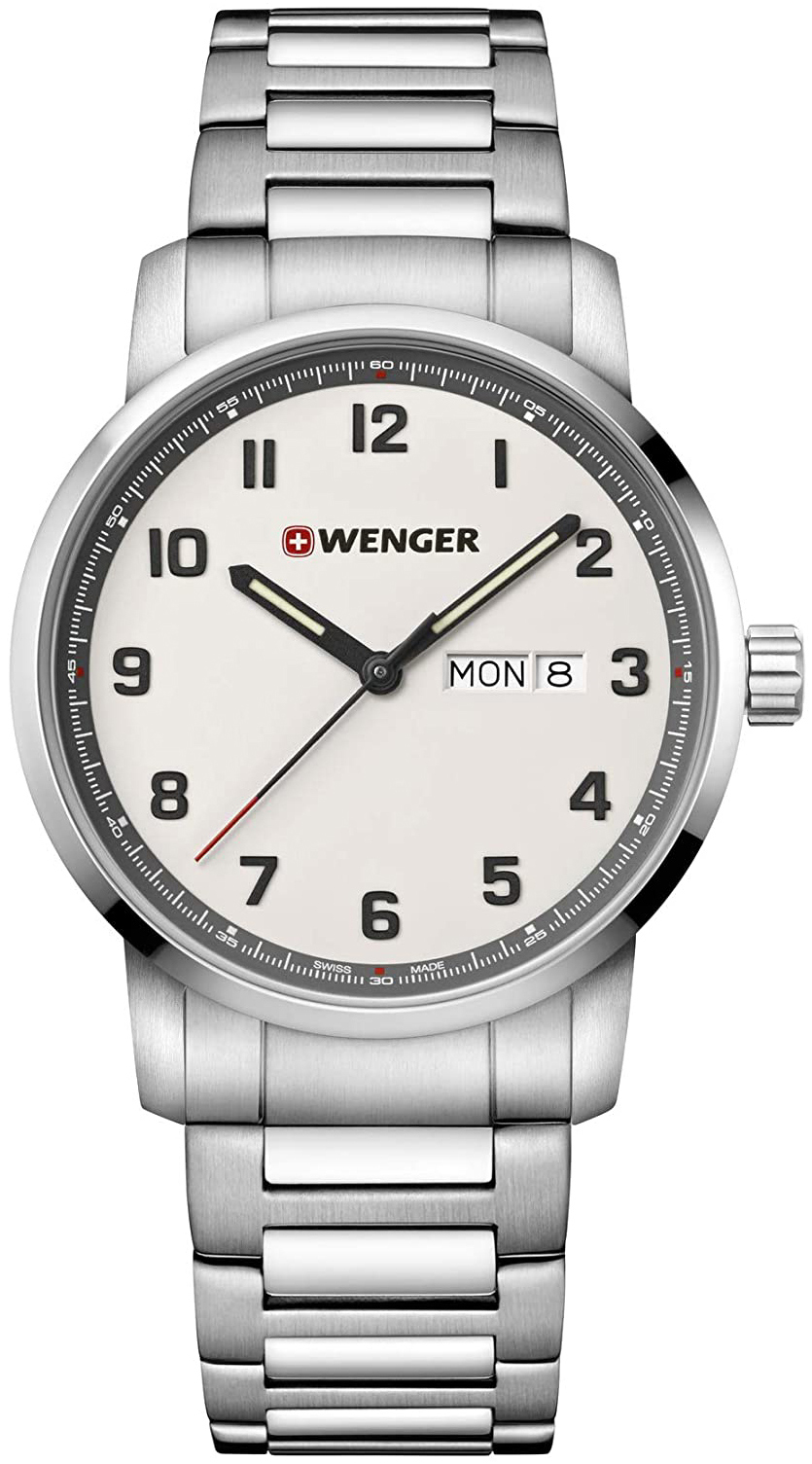Wenger Herrklocka 01.1541.120 Beige/St&aring;l &Oslash;42 mm