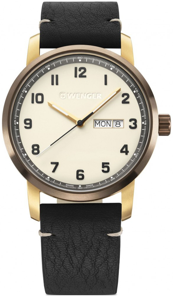 Wenger Herrklocka 01.1541.124 Beige/Läder Ø42 mm - Wenger