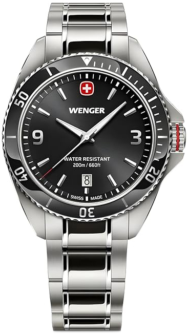 Wenger Herrklocka 01.2031.101 Executive Svart/St&aring;l &Oslash;40 mm