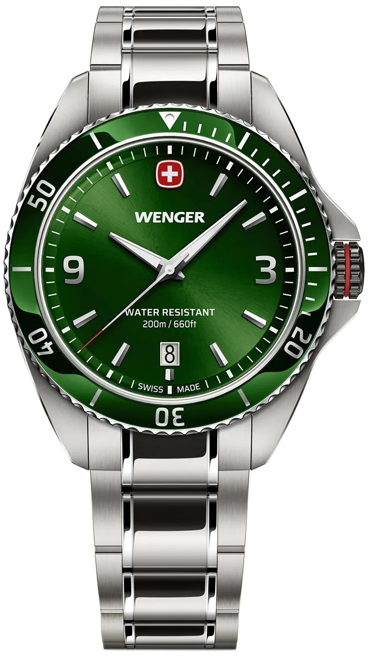 Wenger Herrklocka 01.2031.102 Executive Grön/Stål Ø40 mm