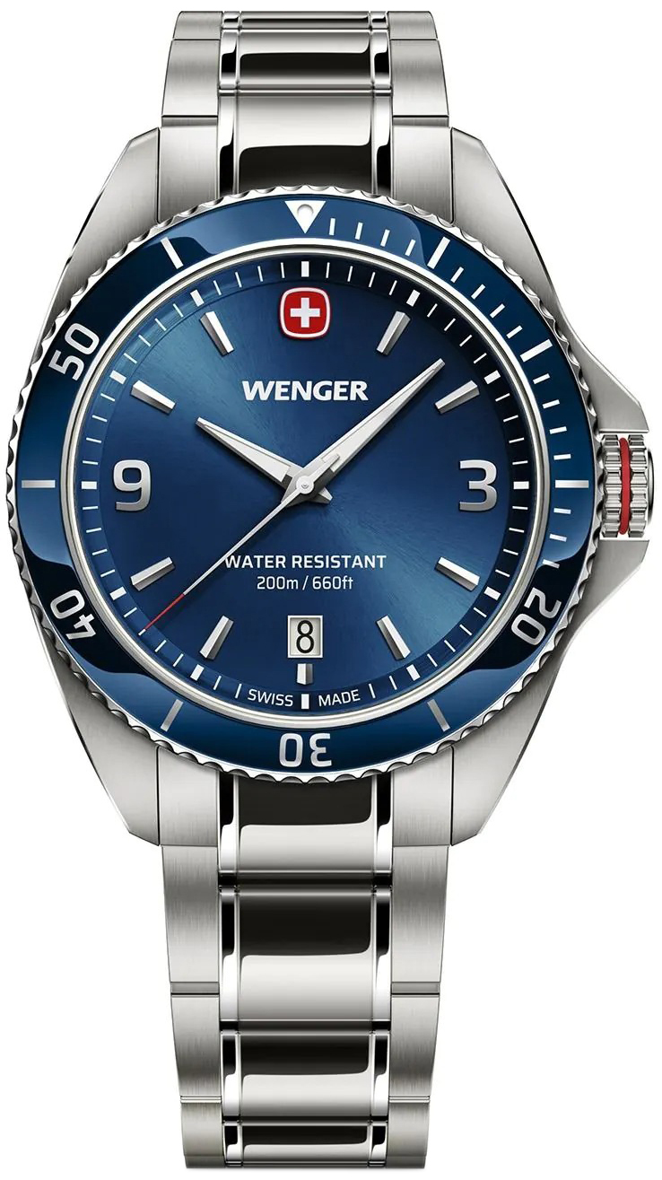 Wenger Herrklocka 01.2031.103 Executive Bl&aring;/St&aring;l &Oslash;40 mm