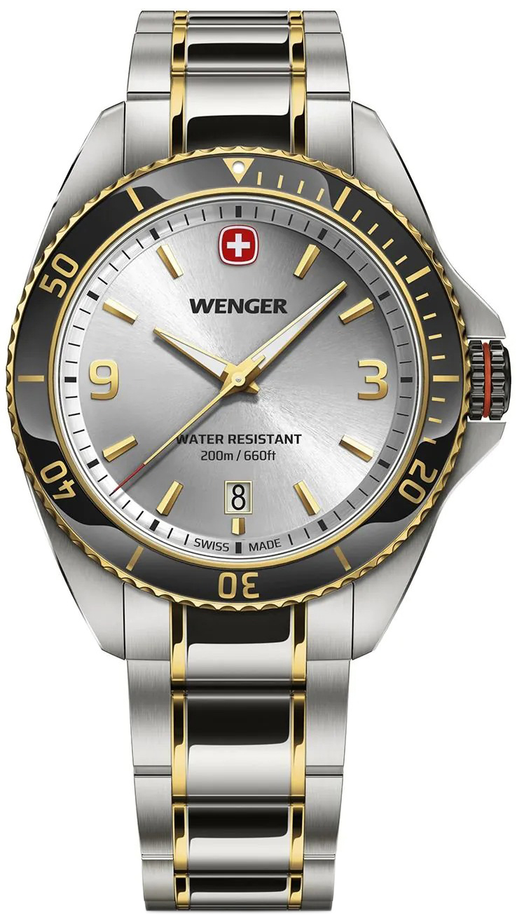 Wenger Herrklocka 01.2031.106 Executive Silverfärgad/Gulguldtonat